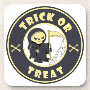 Dessous-de-verre Trick ou traiter Halloween griffeur caractère