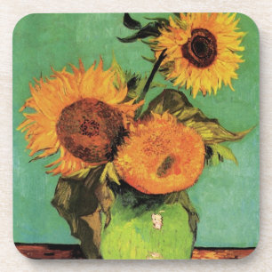 Dessous-de-verre Trois tournesols dans un vase par Vincent van Gogh
