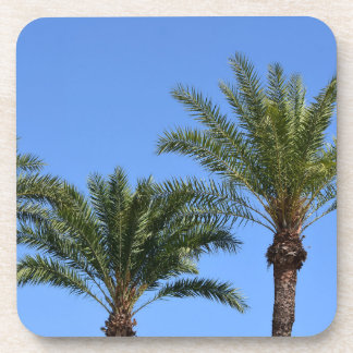 Dessous-de-verre Trop de palmiers contre le ciel bleu