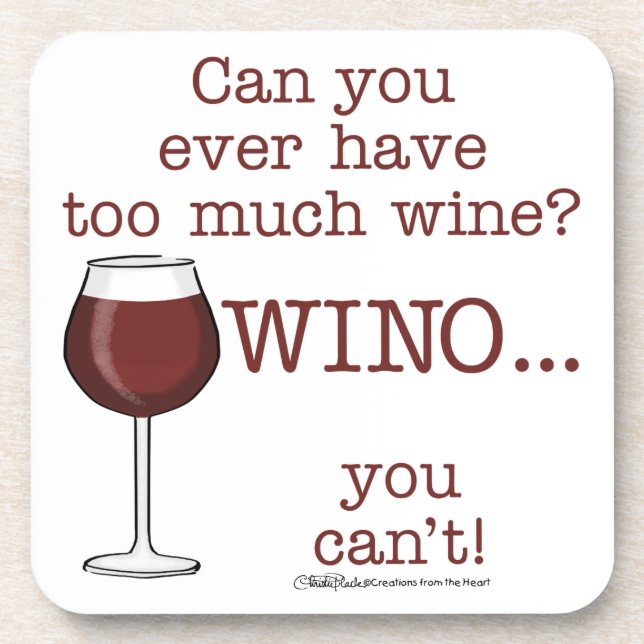 Dessous-de-verre Trop De Vin ? WINO (Devant)