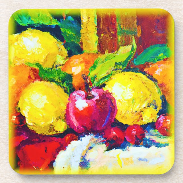 Dessous-de-verre Tropical Fruits Pianting. Commandez dès maintenant (Devant)