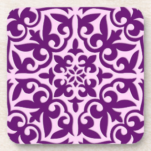 Dessous-de-verre Tuiles marocaines - violet et orchidée