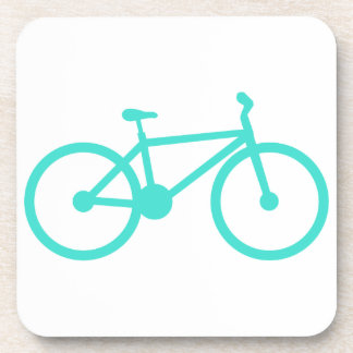 Dessous-de-verre Turquoise ; Bicyclette bleu vert