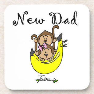 Dessous-de-verre Twin Boy and Girl New Dad Cadeaux