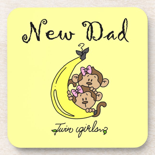 Dessous-de-verre Twin Girls New Papa Cadfts (Devant)