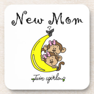 Dessous-de-verre Twin Girls Nouveau cadeau maman