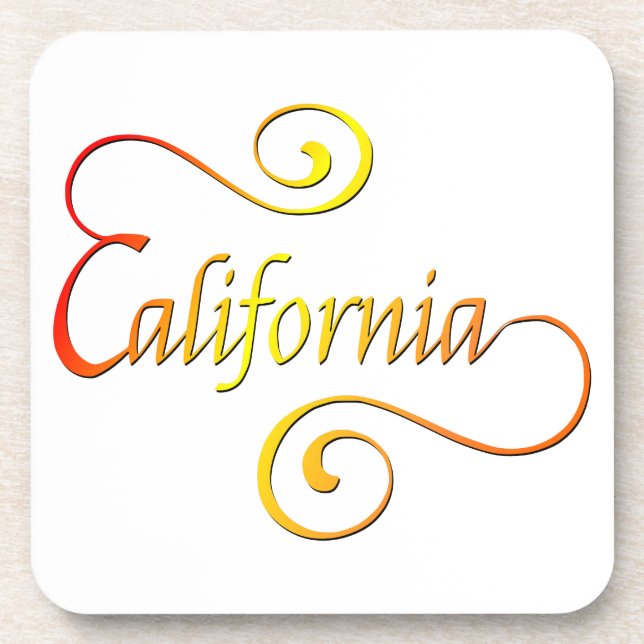 Dessous-de-verre Typographie de Californie (Devant)