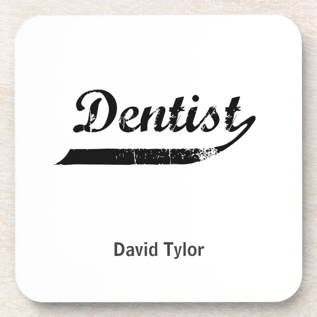 Dessous-de-verre Typographie dentiste (Devant)