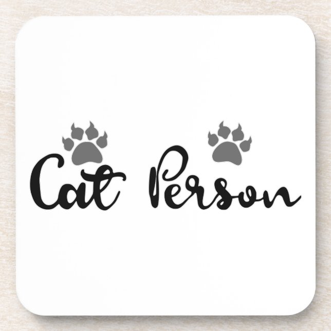 Dessous-de-verre Typographie d'une personne de chat (Devant)