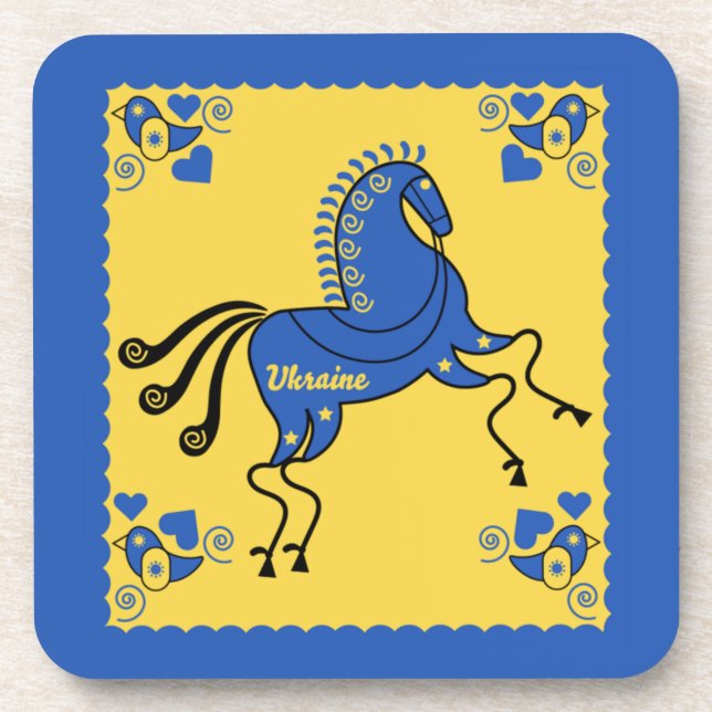 Dessous-de-verre Ukraine Art populaire slave traditionnel (Devant)