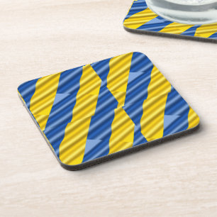 Dessous-de-verre Ukraine bleue et jaune Inspiration de la paix anti