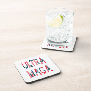 Dessous-de-verre Ultra MAGA Trump Patriotique Républicain Conservat