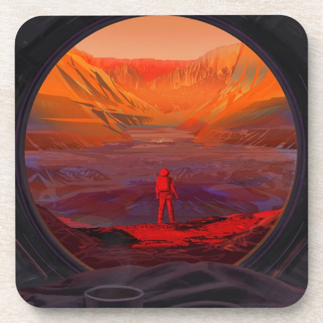 Dessous-de-verre Un Astronaute Sur Mars (Devant)