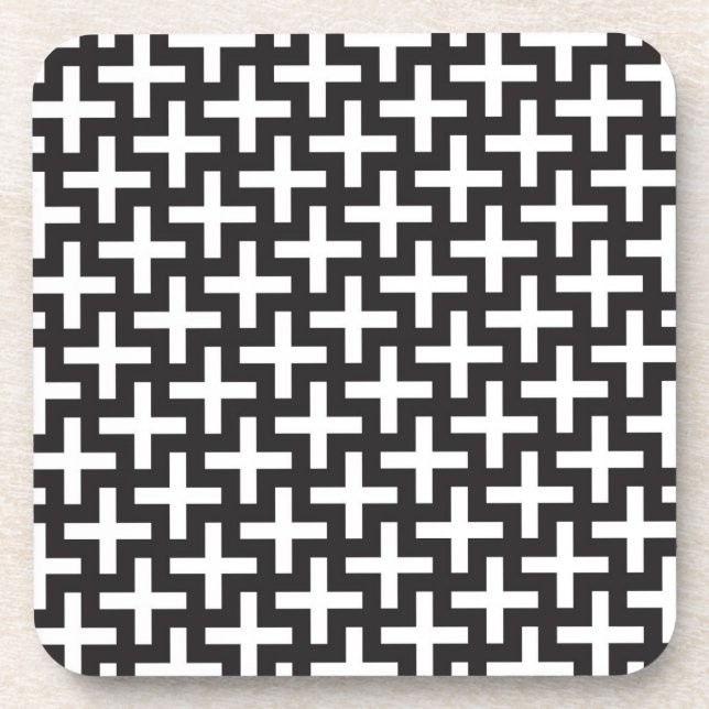 Dessous-de-verre Un b&w modèle fait avec "plus" le signe (Devant)