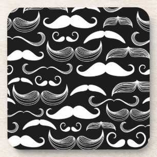 Dessous-de-verre Un club des messieurs. Motif de moustache