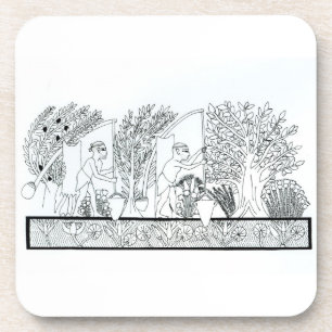 Dessous-de-verre Un jardin égyptien antique (gravure) (photo de