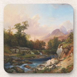 Dessous-de-verre Un paysage de montagne au charme raffiné