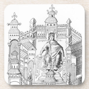 Dessous-de-verre Un roi de Carlovingian dans son palais,