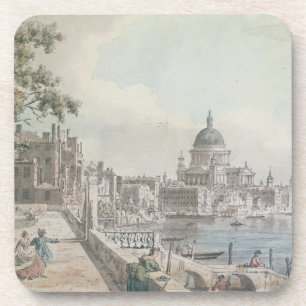 Dessous-de-verre Une copie d'une partie d'un dessin par Canaletto,
