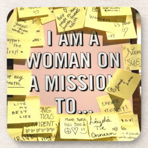 Dessous-de-verre Une femme en mission, motivation