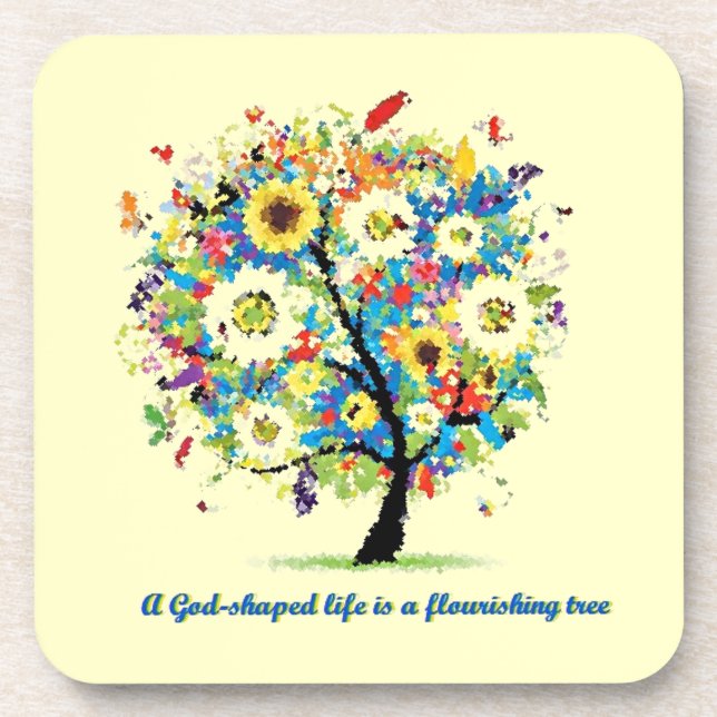 Dessous-de-verre Une vie Dieu-Formée est un arbre Flourishing (Devant)