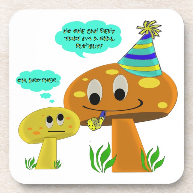 Dessous-de-verre Une vraie bande dessinée de champignon (Devant)