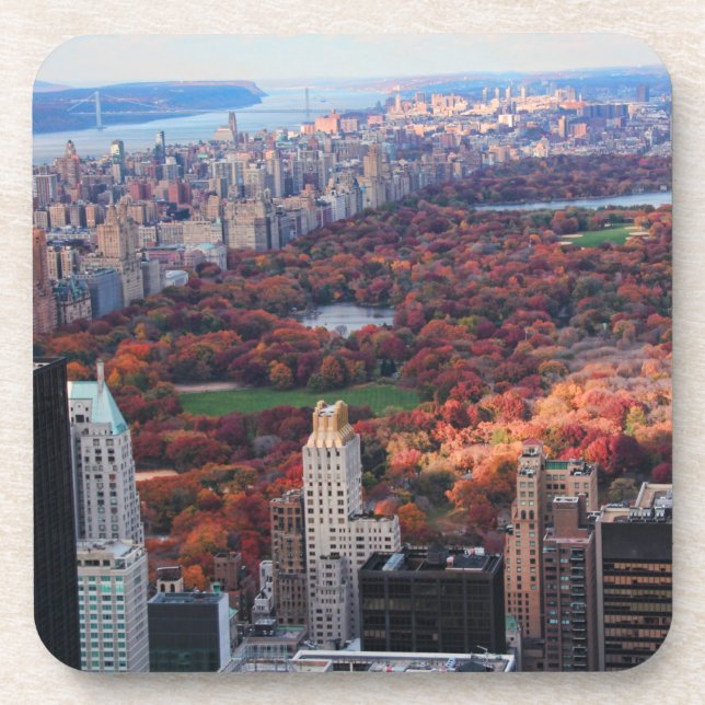 Dessous-de-verre Une vue d'en haut : Automne dans le Central Park (Devant)
