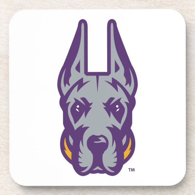Dessous-de-verre Université d'Albany Chef de la mascotte Great Dane (Devant)