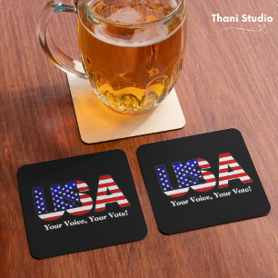 Dessous-de-verre USA Your Voice Your Vote Election Politics