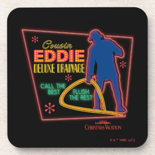 Dessous-de-verre Vacances de Noël Symbole Cousin Eddie Neon