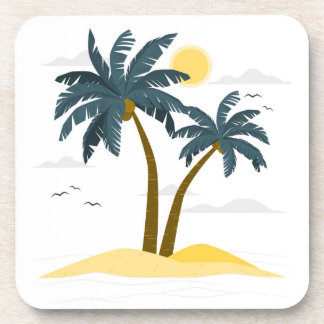 Dessous-de-verre Vacances Plage Cute Palm Tropical