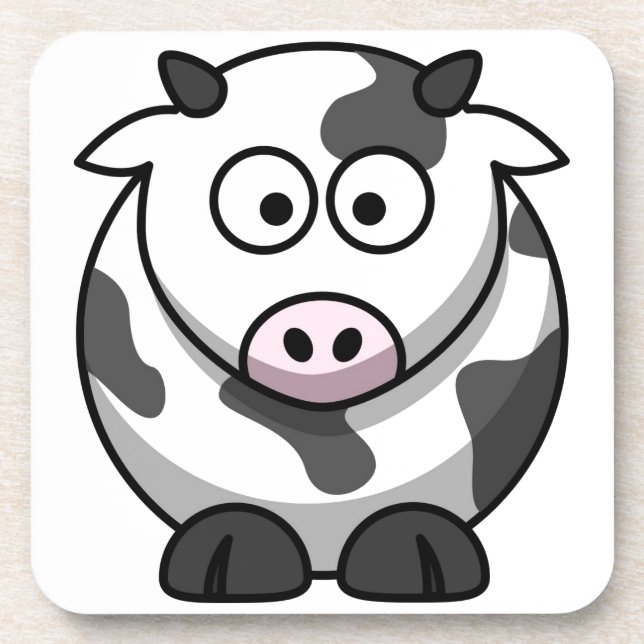 Dessous-de-verre vache à MOO de bande dessinée (Devant)