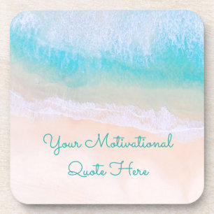 Dessous-de-verre Vague, Sable, Citation Motivationnelle De Plage