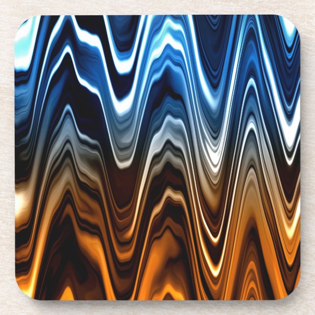 Dessous-de-verre Vagues de couleur brillante (Devant)