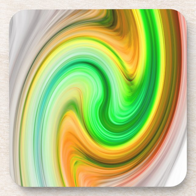 Dessous-de-verre Vagues de couleur marbre (Devant)