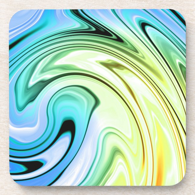 Dessous-de-verre Vagues de couleur marbre (Devant)