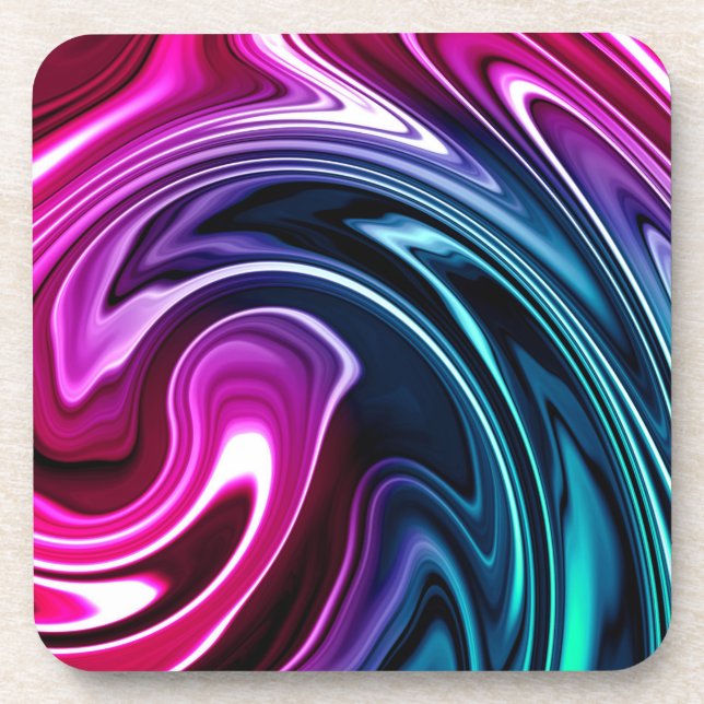 Dessous-de-verre Vagues de couleur marbre (Devant)