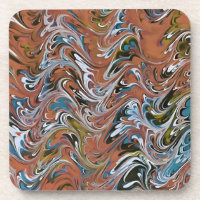Vagues en rouge et bleu acrylique pour l'art Abstr