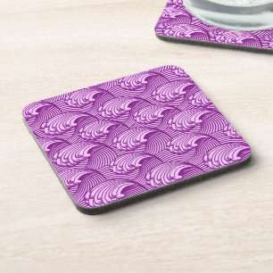 Dessous-de-verre Vagues japonaises vintages, Twilight Purple et Lil