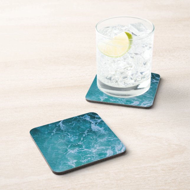 Dessous-de-verre Vagues profondes de l'océan bleu (Côté Droit)