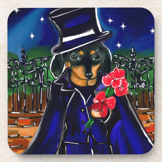 DESSOUS-DE-VERRE VALENTINE DACHSHUND (Devant)