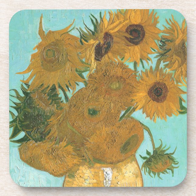 Dessous-de-verre Vase avec douze tournesols par Vincent van Gogh (Devant)