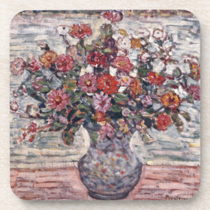 Dessous-de-verre Vase de fleurs, Zinnias de Maurice Prendergast