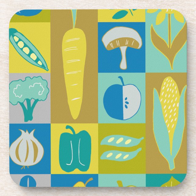 Dessous-de-verre Veggie Blocks II (Devant)