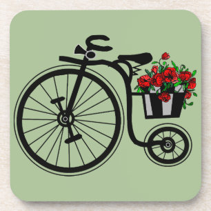 Dessous de verre vélo Fleurs romantiques - Vos cou