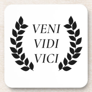 Dessous-de-verre Veni Vidi Vici Je Suis Venu J'Ai Vu J'Ai Conquis