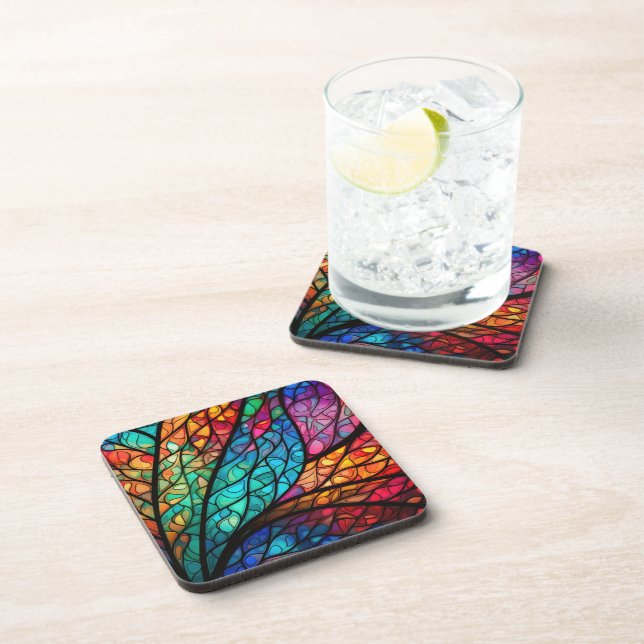 Dessous-de-verre Verre Abstrait en plastique dur (Côté Droit)
