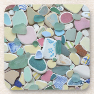 Dessous-de-verre Verre de mer, verre de plage poteries dessous de v