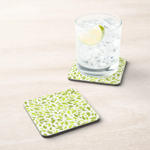 Dessous-de-verre Vert Feuille Nature Imprimer, Plante Motif feuille