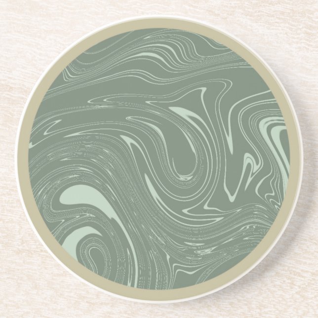 Dessous de verre vert Sage (Devant)
